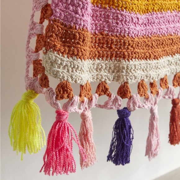 Rainbow Crochet Throw Blanket - Picture 4 of 4